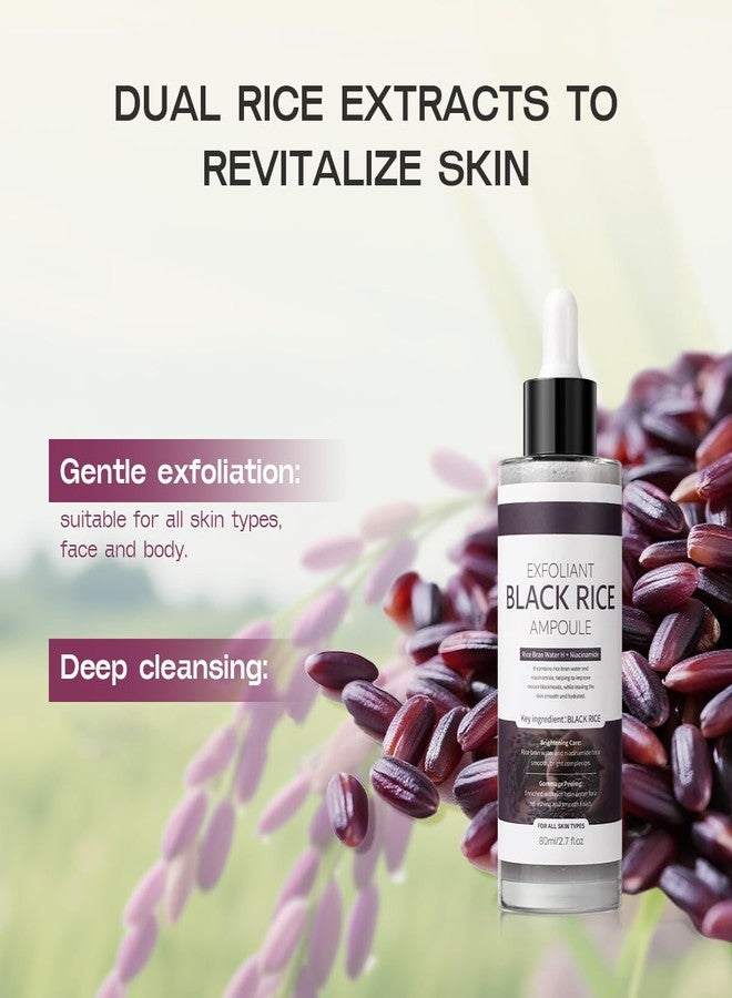 Veakoo Peel Shot Glow Black Rice Exfoliant Peeling Ampoule, Soft Exfoliating Brightening Serum, Face and Body Scrub, Facial Exfoliator, Deep Hydration, 80ml - Image 5